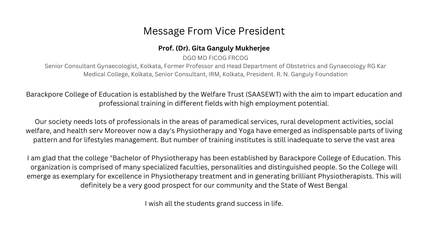 Message From Vice President